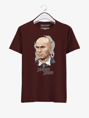 Zenidine-Zidane-T-Shirt-01-Men-Maroon-Hanging