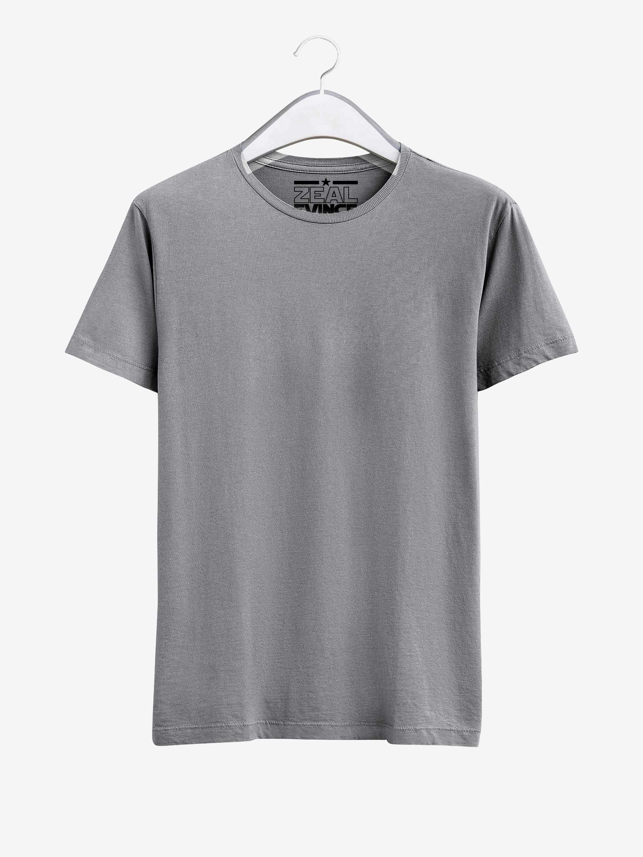 Plain Grey T Shirt — Zeal Evince 
