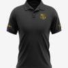 Barcelona-Golden-Crest-Black-Polo-T-Shirt-Front