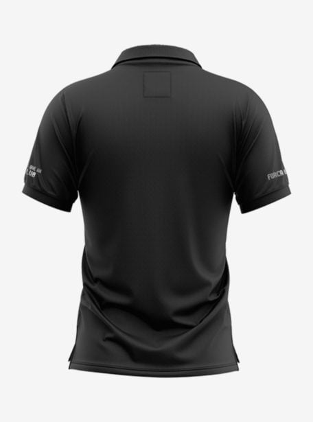 Barcelona-Silver-Crest-Black-Polo-T-Shirt-Back