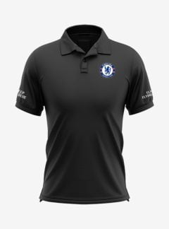 Chelsea-Crest-Black-Polo-T-Shirt-Front