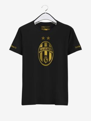 Juventus Golden Crest Round Neck T Shirt Front