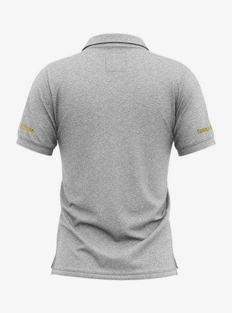 Juventus-Golden-Crest-Grey-Melange-Polo-T-Shirt-Back