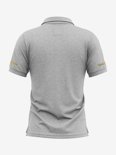 Juventus-Golden-Crest-Grey-Melange-Polo-T-Shirt-Back