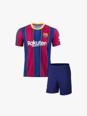 Kids-Barcelona-Home-Football-Jersey-And-Shorts-20-21-Season