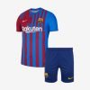 Kids-Barcelona-Home-Football-Jersey-And-Shorts-21-22-Season