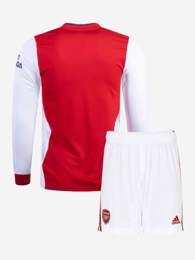 Arsenal-Home-Long-Sleeve-Football-Jersey-And-Shorts-21-22-Season-Back