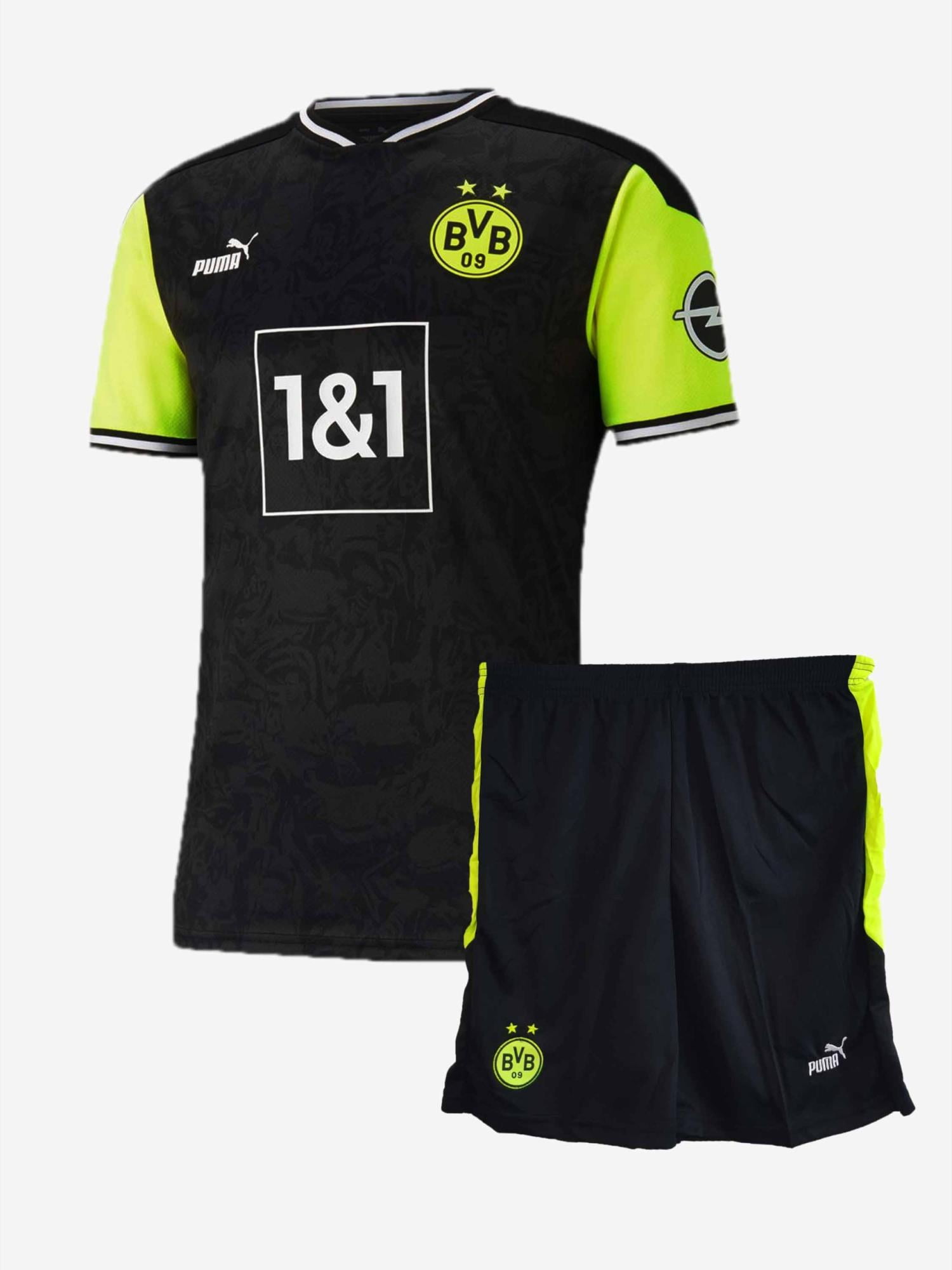 Borussia-Dortmund-Away-UCL-Jersey-And-Shorts-21-22-Season-Premium