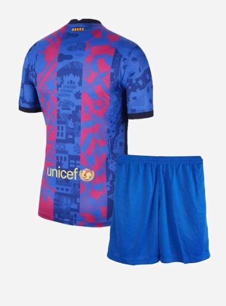 Barcelona-Third-Football-Jersey-And-Shorts-21-22-Season-Back