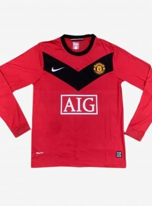 Manchester United Home Long Sleeves Retro Jersey 09-10 Season