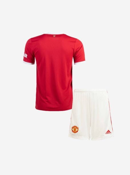 Kids-Manchester-United-Home-Football-Jersey-And-Shorts-21-22-Season-Back