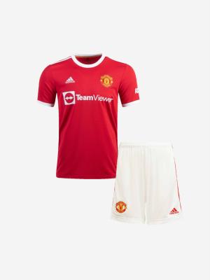Kids-Manchester-United-Home-Football-Jersey-And-Shorts-21-22-Season