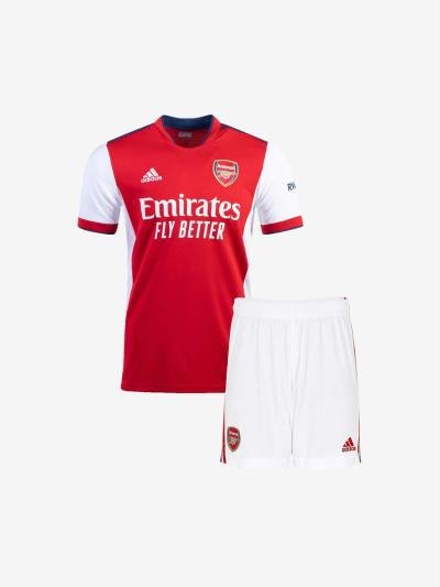 Kids-Arsenal-Home-Football-Jersey-And-Shorts-21-22-Season
