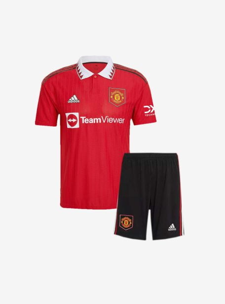 Kids-Manchester-United-Home-Football-Jersey-And-Shorts-22-23-Season