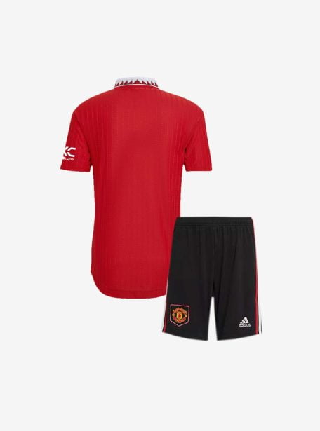 Kids-Manchester-United-Home-Football-Jersey-And-Shorts-22-23-Season-Back