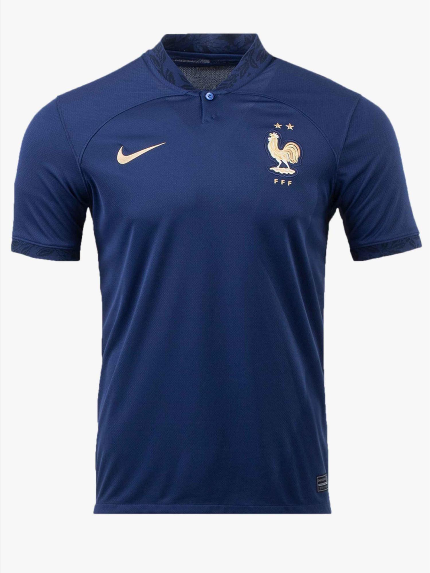 France Home 2022 World Cup Football Jersey Player Edition.