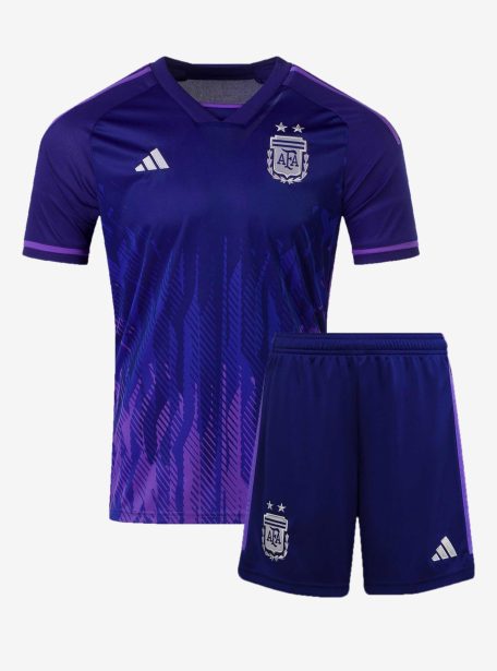 Argenina-Away-Foottball-Jersey-And-Shorts-2022-Worldcup