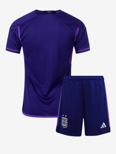 Argenina-Away-Foottball-Jersey-And-Shorts-2022-Worldcup-Back