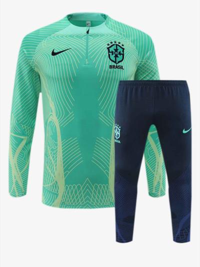Brazil-Green-Jacket-And-Navy-Blue-Trackpants-22-23-Season