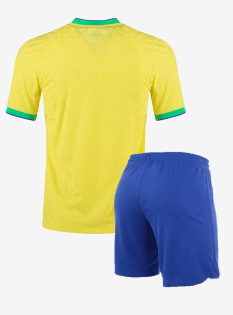 Brazil-Home-Foottball-Jersey-And-Shorts-2022-Worldcup-Back
