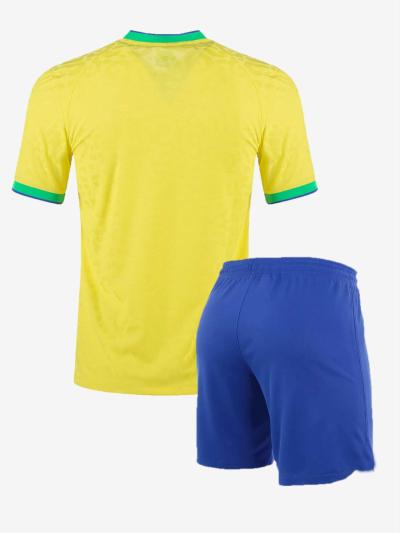 Brazil-Home-Foottball-Jersey-And-Shorts-2022-Worldcup-Back
