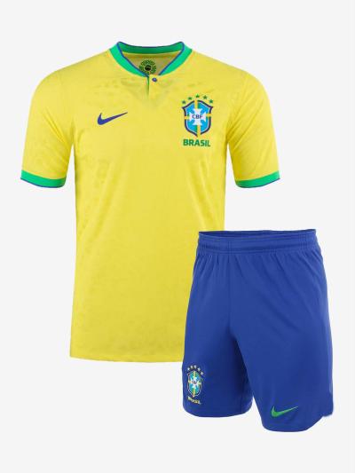 Brazil-Home-Foottball-Jersey-And-Shorts-2022-Worldcup