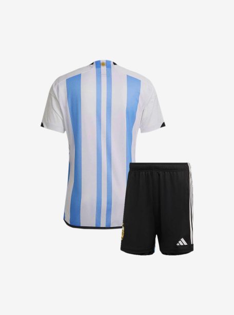 Kids-Argentina-Home-Football-Jersey-And-Shorts-22-23-Season-Back