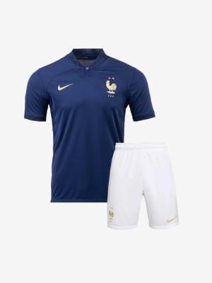 Kids-France-Home-Football-Jersey-And-Shorts-22-23-Season