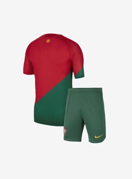 Kids-Portugal-Home-Football-Jersey-And-Shorts-22-23-Season-Back