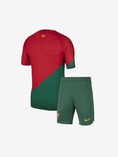 Kids-Portugal-Home-Football-Jersey-And-Shorts-22-23-Season-Back