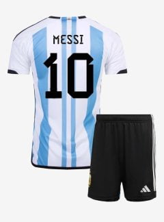 Argenina-Home-Foottball-Lionell-Messi-Jersey-And-Shorts-2022-Worldcup-Back