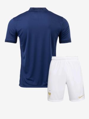 France-Home-Foottball-Jersey-And-Shorts-2022-Worldcup-back