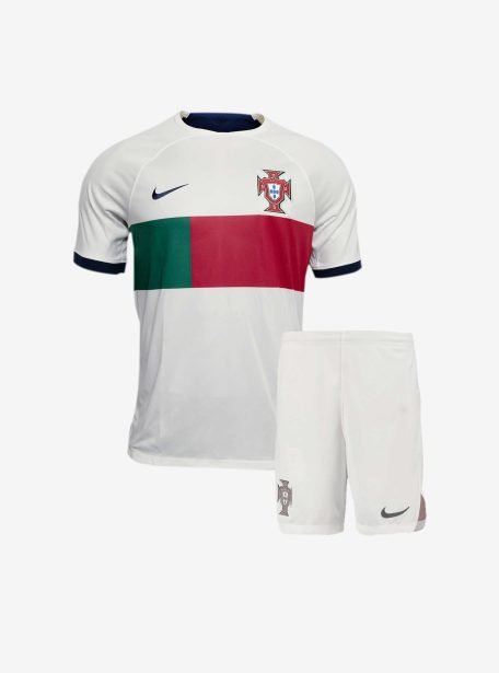 Kids-Portugal-Away-Football-Jersey-And-Shorts-22-23-Season