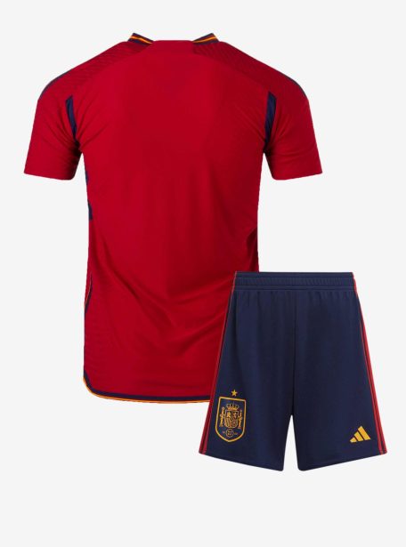 Spain-Home-Foottball-Jersey-And-Shorts-2022-Worldcup-Back