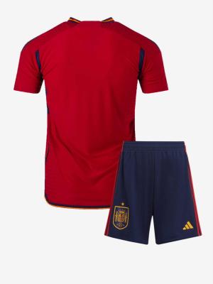 Spain-Home-Foottball-Jersey-And-Shorts-2022-Worldcup-Back