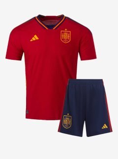 Spain-Home-Foottball-Jersey-And-Shorts-2022-Worldcup