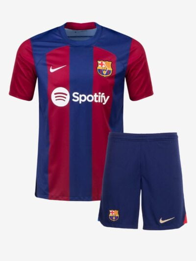 Barcelona-Home-Jersey-And-Shorts-23-24-Season-Premium-Front