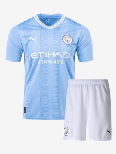 Manchester-City-Home-Jersey-And-Shorts-23-24-Season-Premium-Front
