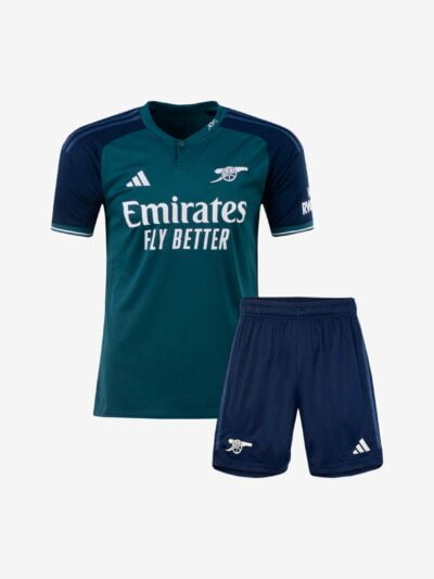 Kids-Arsenal-Third-Jersey-And-Shorts-23-24-Season-Premium-Front