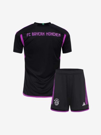 Kids-Bayern-Munich-Away-Jersey-And-Shorts-23-24-Season-Premium-Back