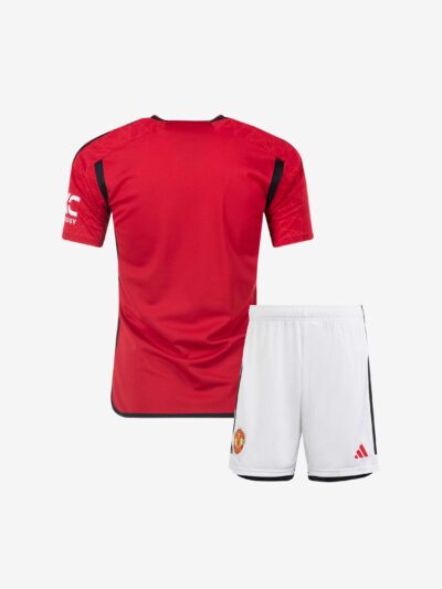 Kids-Manchester-United-Home-Jersey-And-Shorts-23-24-Season-Premium-Back